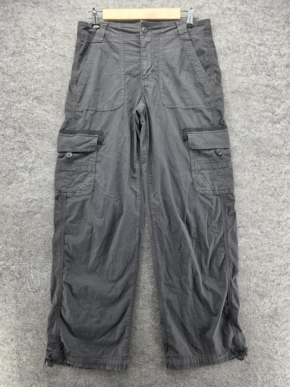 American Eagle Outfitters Pants Womens 4 Gray Baggy Jogger Stretch Pockets 31 In